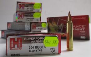 Hornady 204 Ruger centre fire ammunition