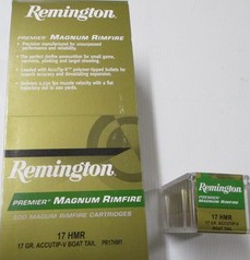 Remington Premier 17HMR rim fire ammunition