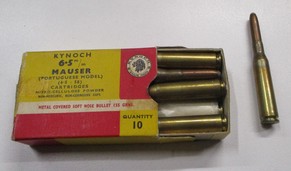 Kynoch 6.5mm Portuguese (6.5x58) centre fire Cartridges