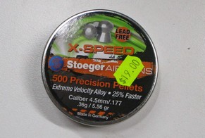 Stoeger X -Speed Lead free 177 air rifle pellets 5.56gr