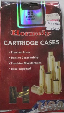 Hornady 22 Hornet Unprimed Cases